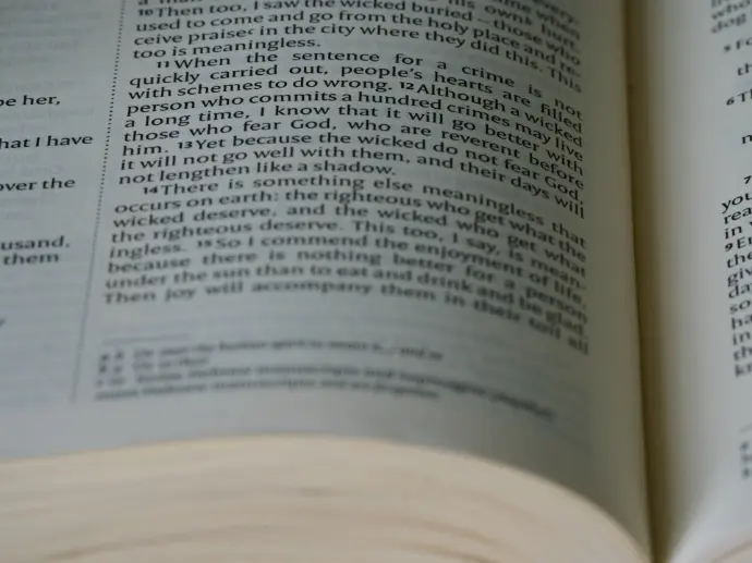 a book open to a page